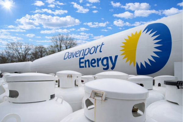 Davenport Energy propane storage tank