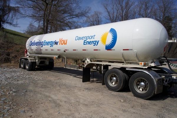 Davenport Energy propane truck for fuel delivery