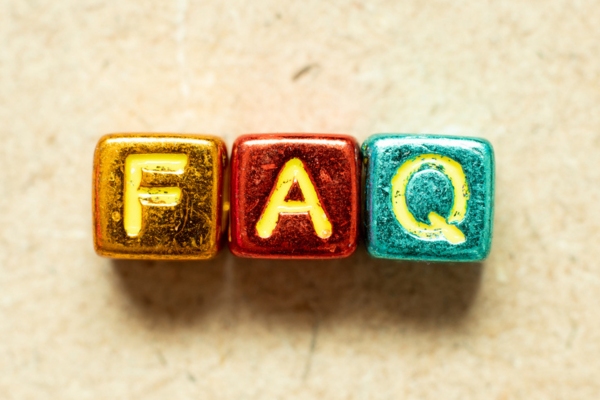 FAQ spelled using metallic letter cubes depicting Automatic vs. Will-Call Propane Delivery questions