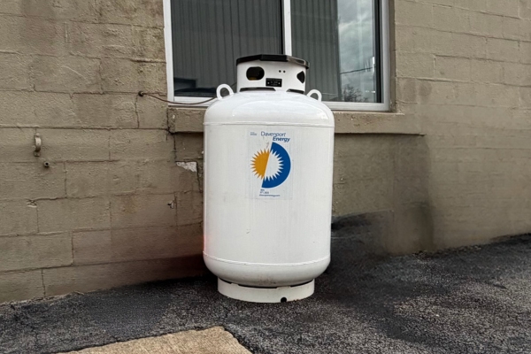 Propane Tank delivered by Davenport Energy