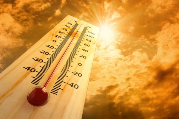 thermometer in summer heat