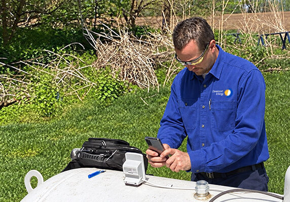anova propane tank monitoring and fuel delivery truck by davenport energy