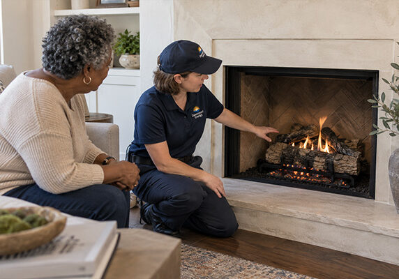 gas log service plan and gas fireplace repair and maintenance by davenport energy