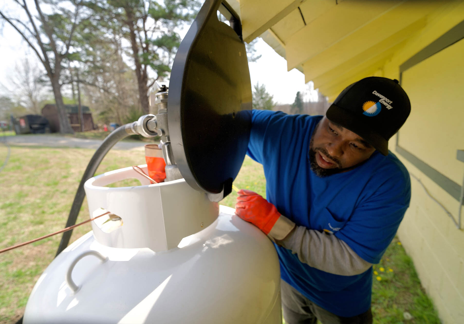home propane tank refill by davenport energy