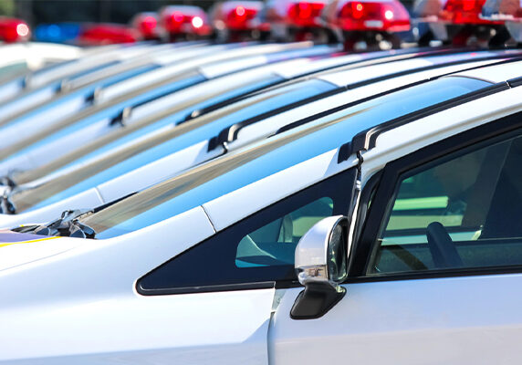 police cars depicting municipal fleet fuel delivery