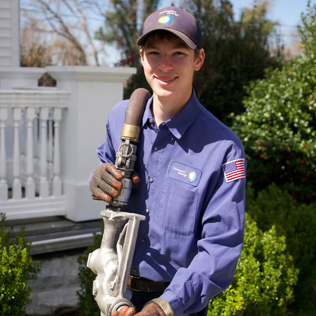 propane delivery driver and fuel company