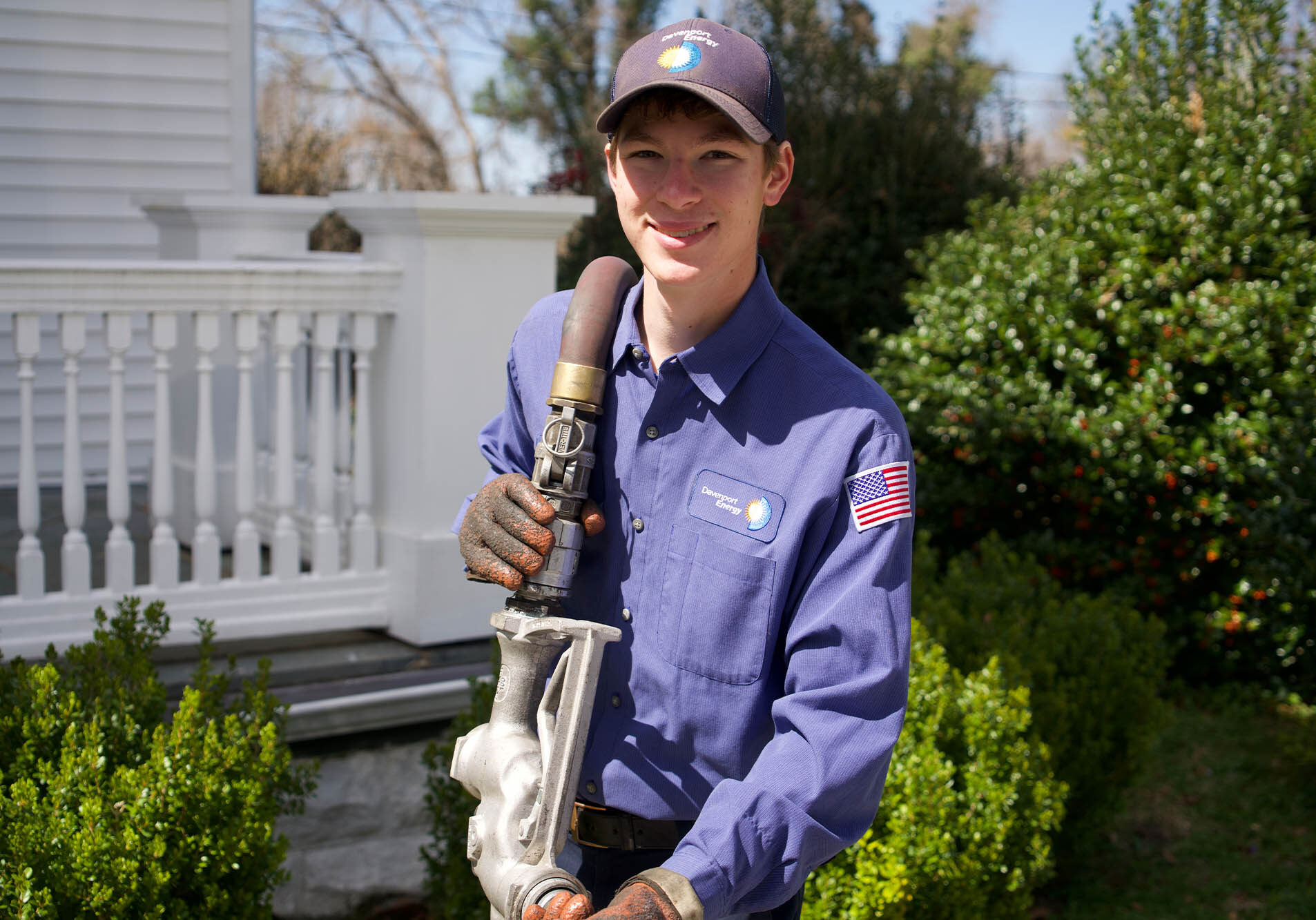 propane delivery driver and fuel company